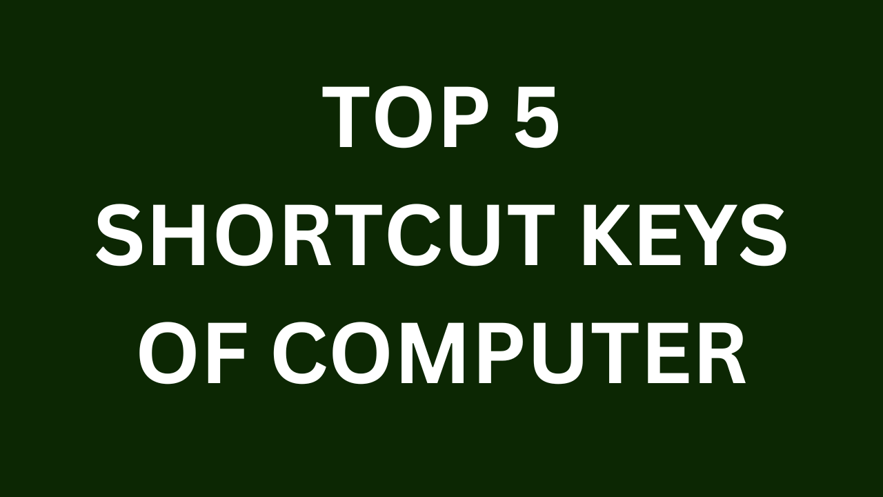 shortcut keys of computer. 